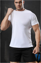 Mens Sports Workout 80%polyester 20%spandex T-shirt L-325313
