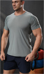 Mens Sports Workout 80%polyester 20%spandex T-shirt L-325313