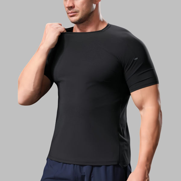 Mens Gym Workout 80%polyester 20%spandex Tshirt L-325314 - Honfitwear