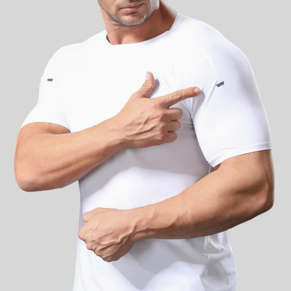 Mens Gym Workout 80%polyester 20%spandex Tshirt L-325314