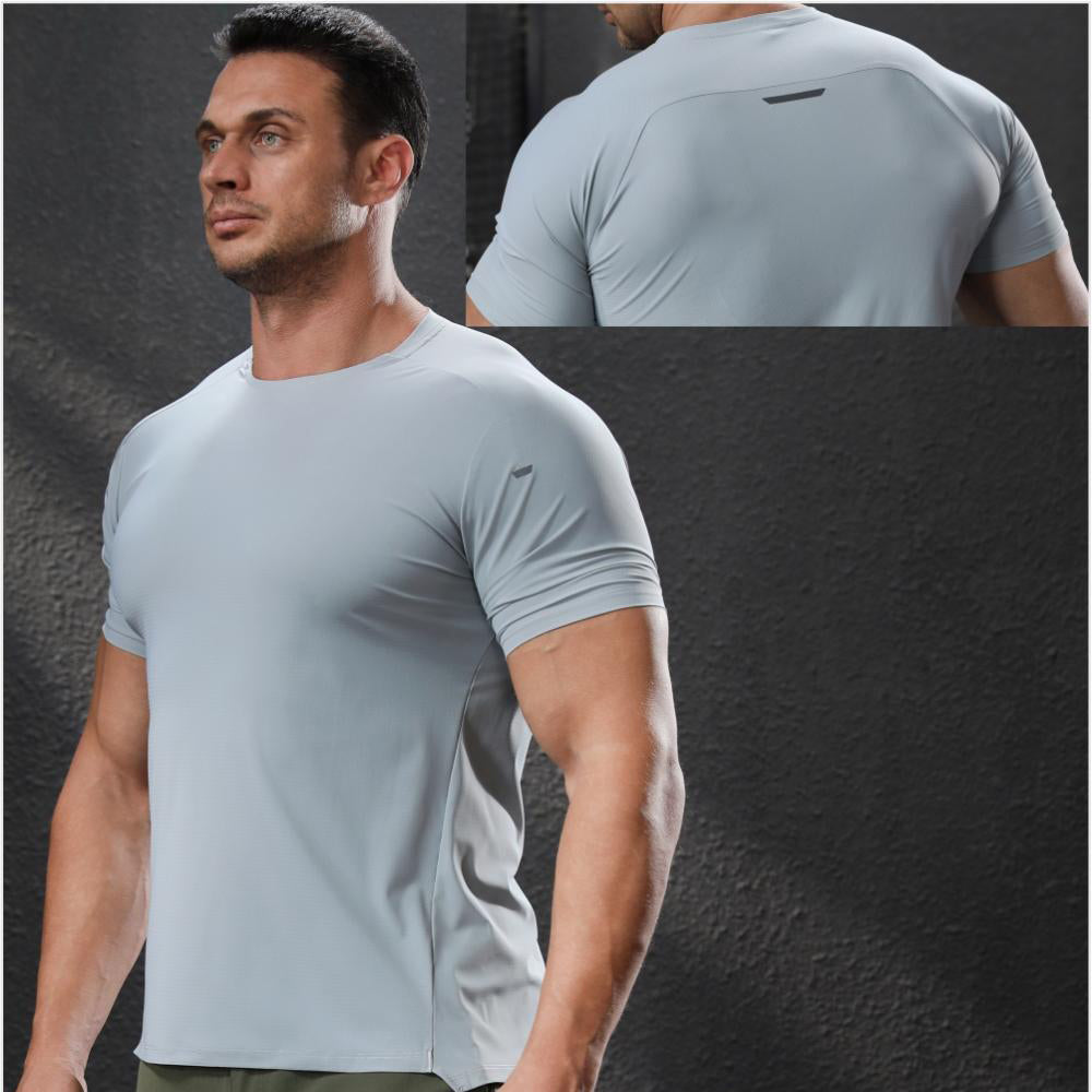 Mens Gym Workout 80%polyester 20%spandex Tshirt L-325314