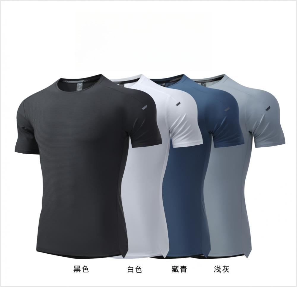 Mens Gym Workout 80%polyester 20%spandex Tshirt L-325314