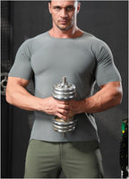 Mens Gym Workout 80%polyester 20%spandex Tshirt L-325314