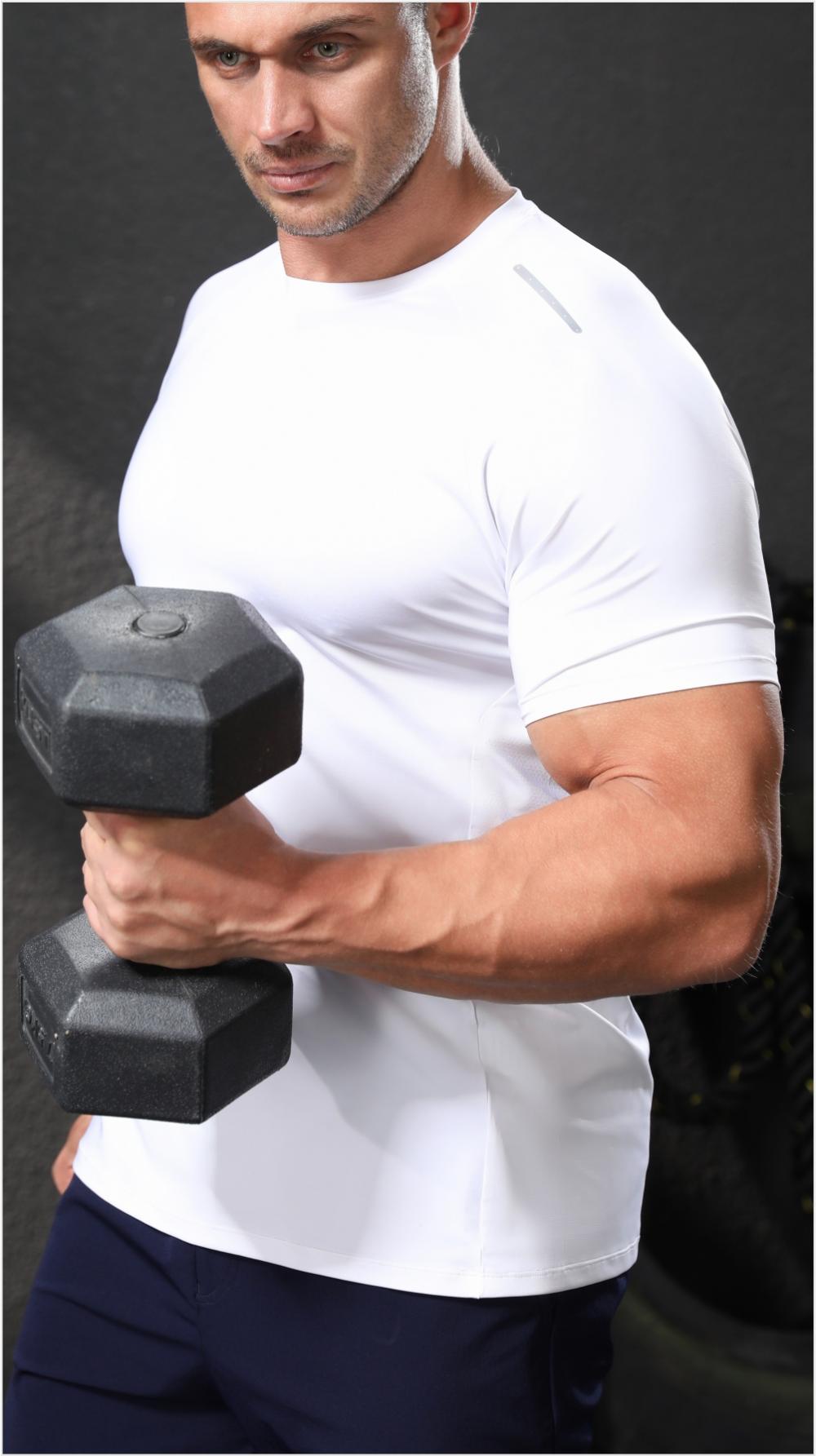 Mens Sportswear Training 88%polyester 12%spandex Tshirt L-325315