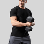 Mens Fitness Running 95%polyester 5%spandex Tshirt L-325316