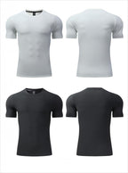 Mens Fitness Running 95%polyester 5%spandex Tshirt L-325316
