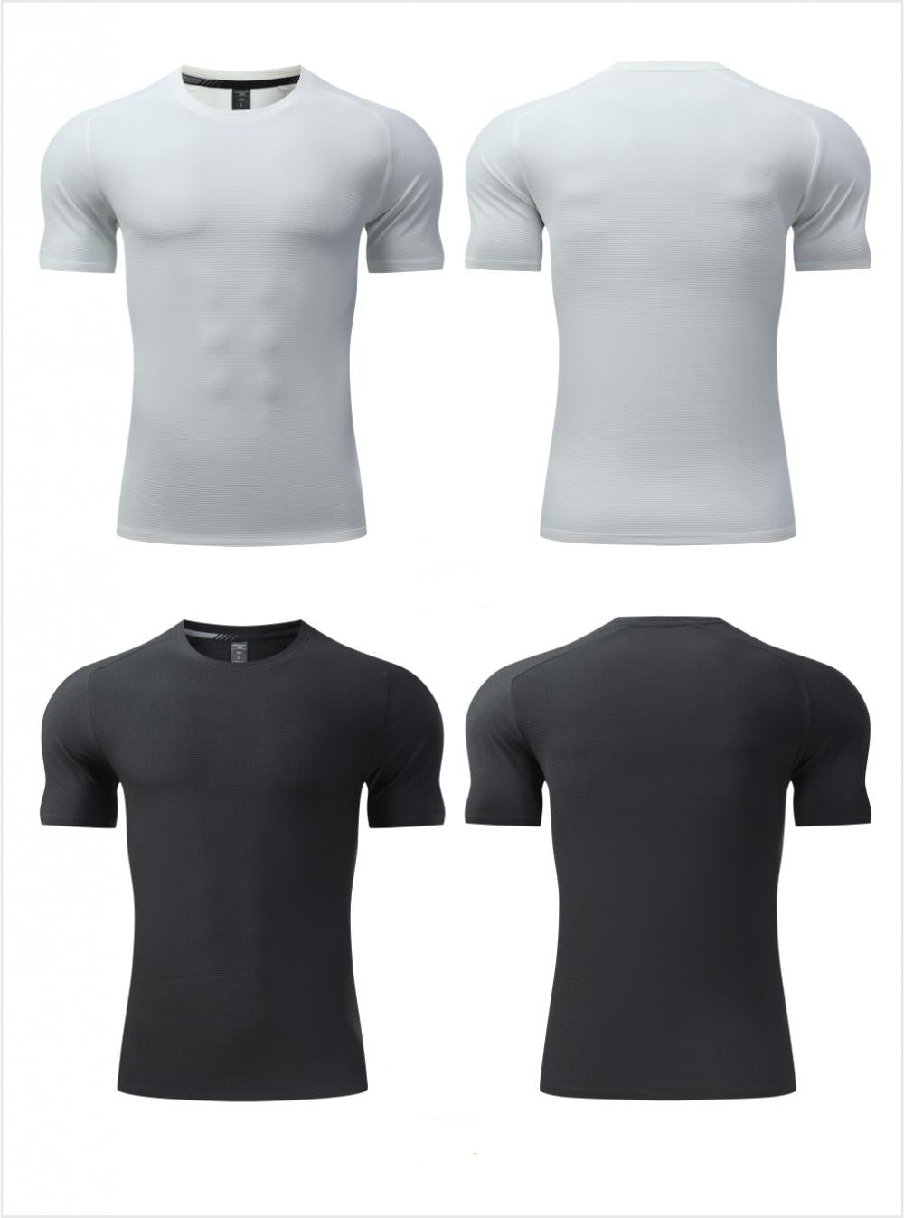 Mens Fitness Running 95%polyester 5%spandex Tshirt L-325316