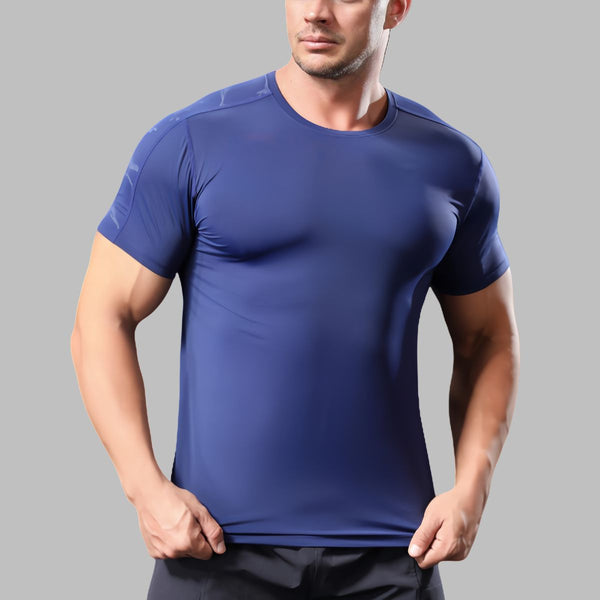 Mens Training Fitness 87%nylon 13%spandex Tshirt L-325317 - Honfitwear