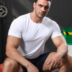 Mens Training Fitness 87%nylon 13%spandex Tshirt L-325317