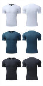 Mens Training Fitness 87%nylon 13%spandex Tshirt L-325317