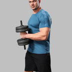 Mens Training Fitness 87%nylon 13%spandex Tshirt L-325317