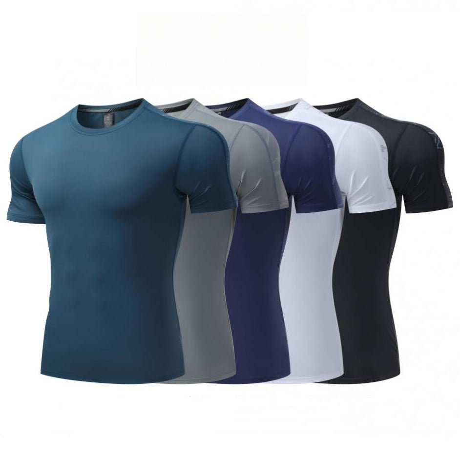 Mens Training Fitness 87%nylon 13%spandex Tshirt L-325317