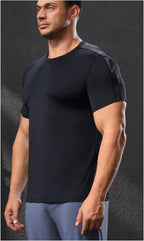 Mens Training Fitness 87%nylon 13%spandex Tshirt L-325317
