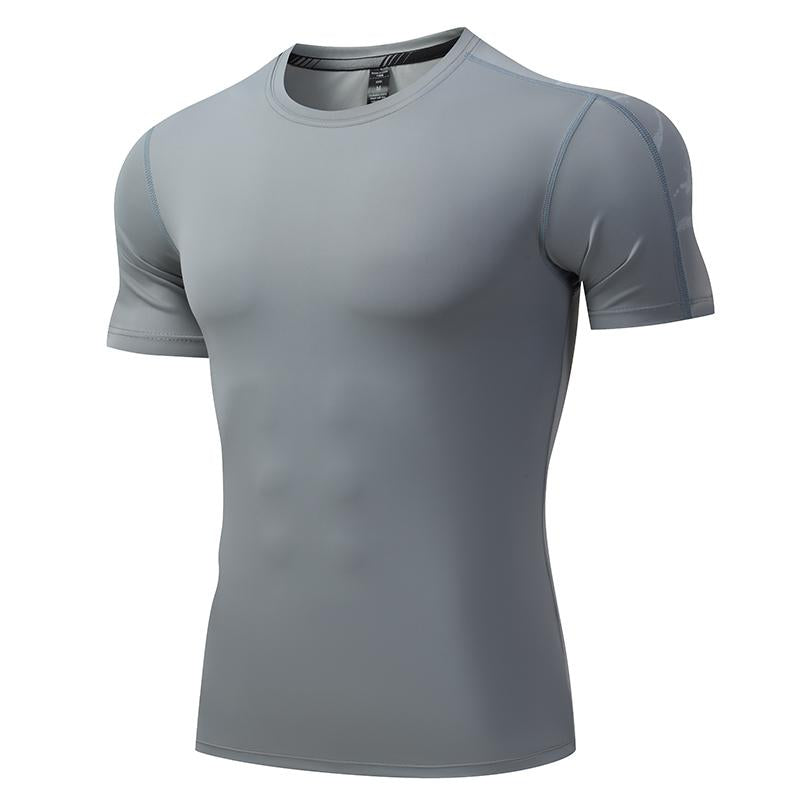 Mens Training Fitness 87%nylon 13%spandex Tshirt L-325317