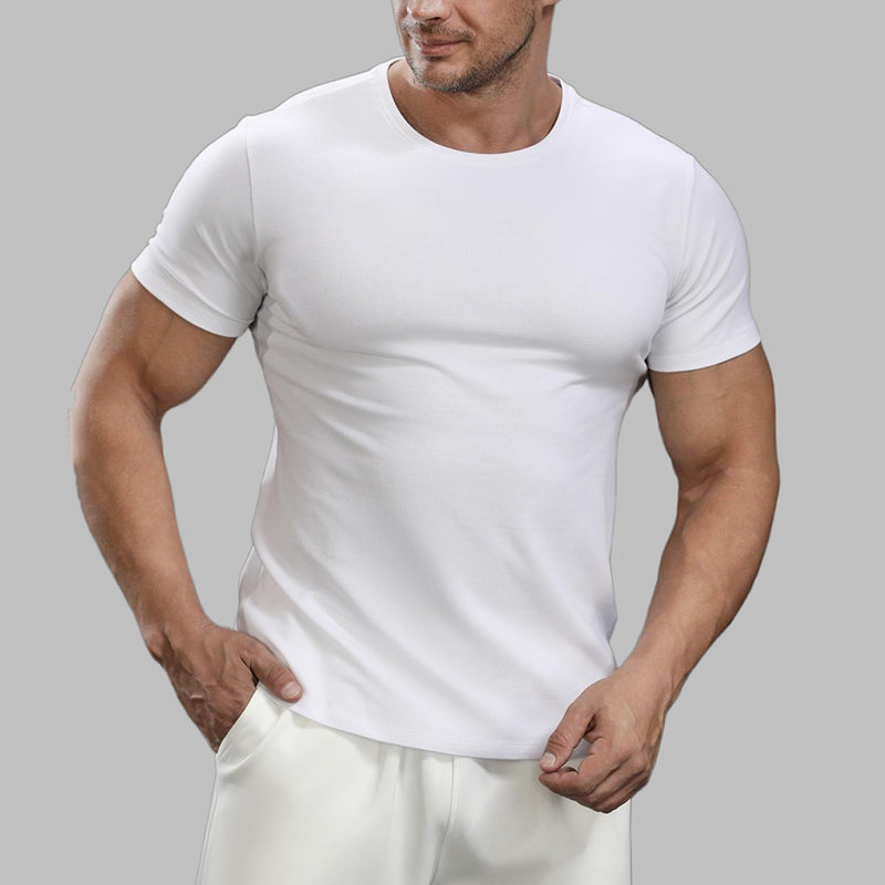 Mens Casual Sports 95%cotton 5%spandex Tshirt L-325338