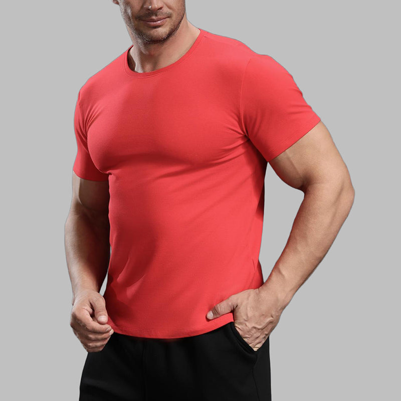 Mens Casual Sports 95%cotton 5%spandex Tshirt L-325338