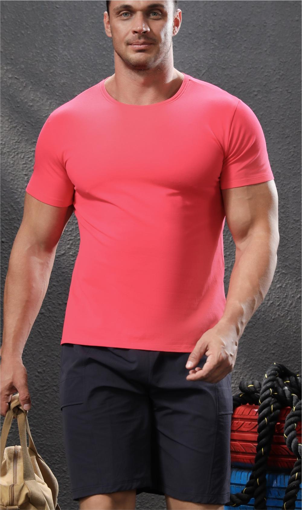 Mens Casual Sports 95%cotton 5%spandex Tshirt L-325338
