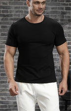 Mens Casual Sports 95%cotton 5%spandex Tshirt L-325338