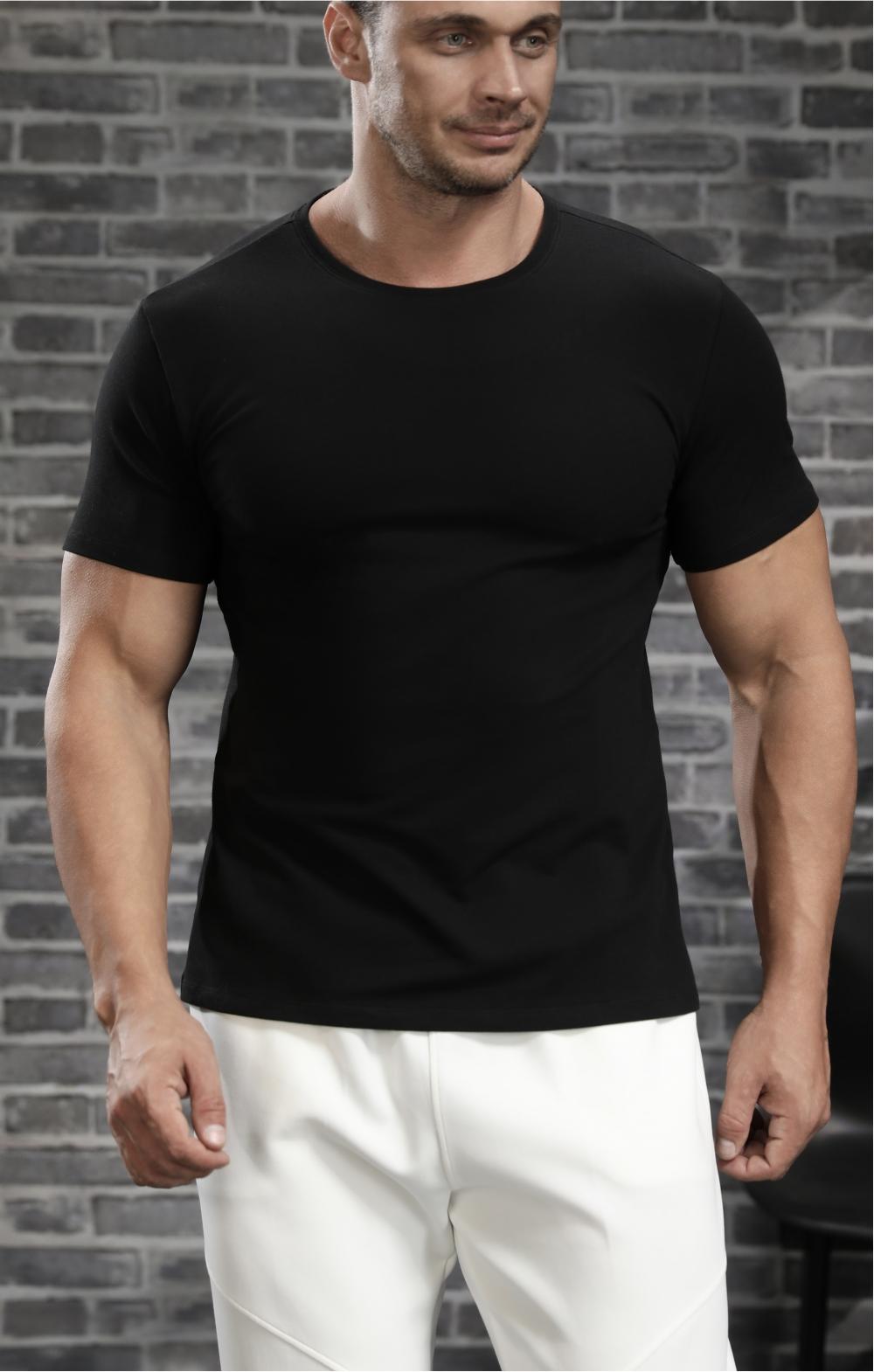 Mens Casual Sports 95%cotton 5%spandex Tshirt L-325338