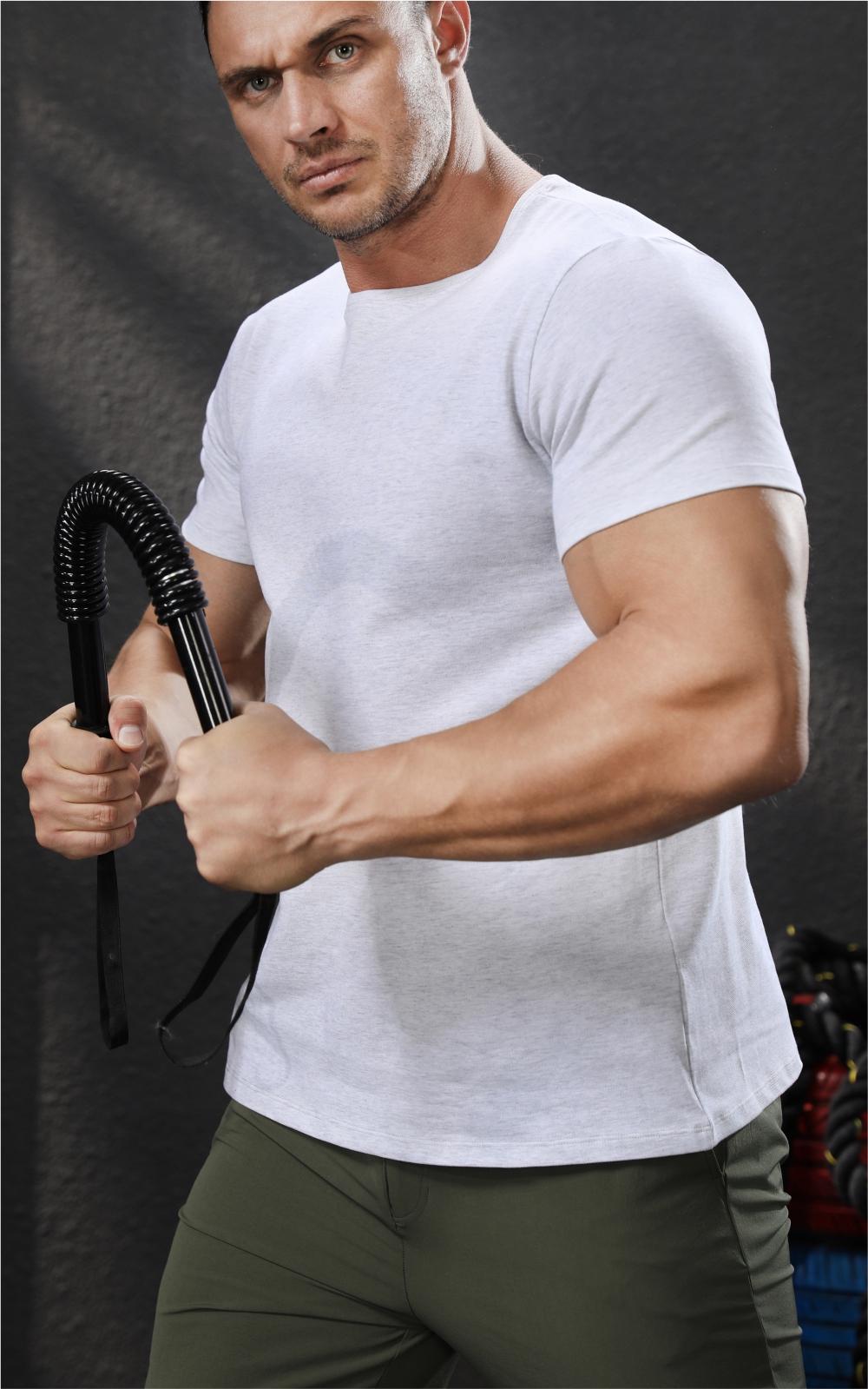 Mens Casual Sports 95%cotton 5%spandex Tshirt L-325338