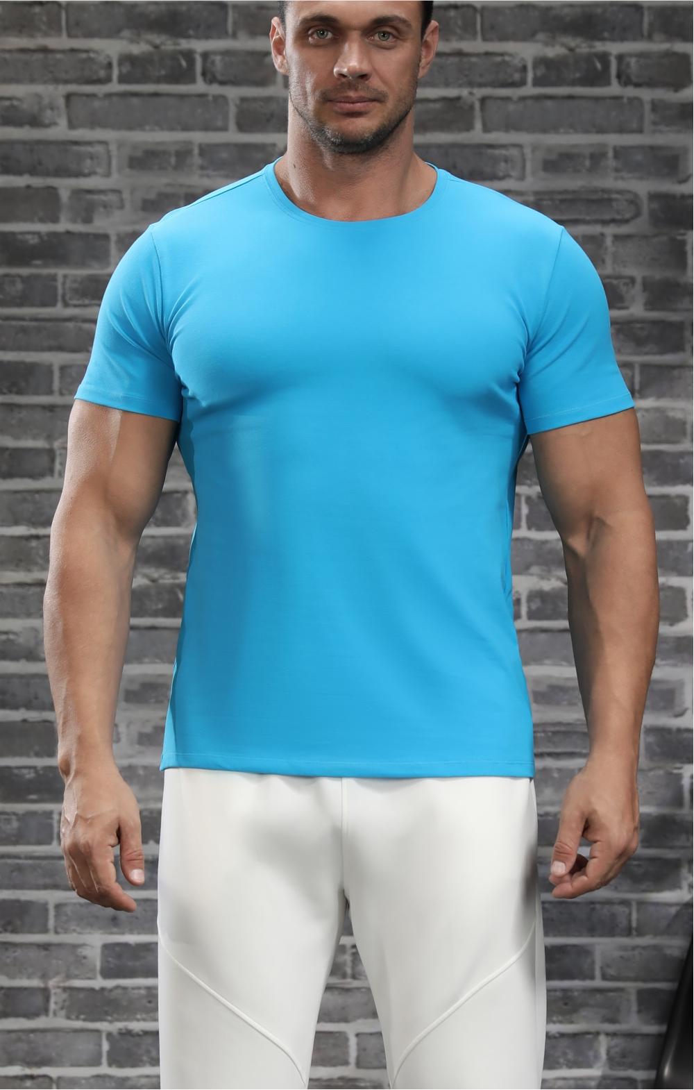 Mens Casual Sports 95%cotton 5%spandex Tshirt L-325338