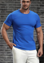 Mens Casual Sports 95%cotton 5%spandex Tshirt L-325338