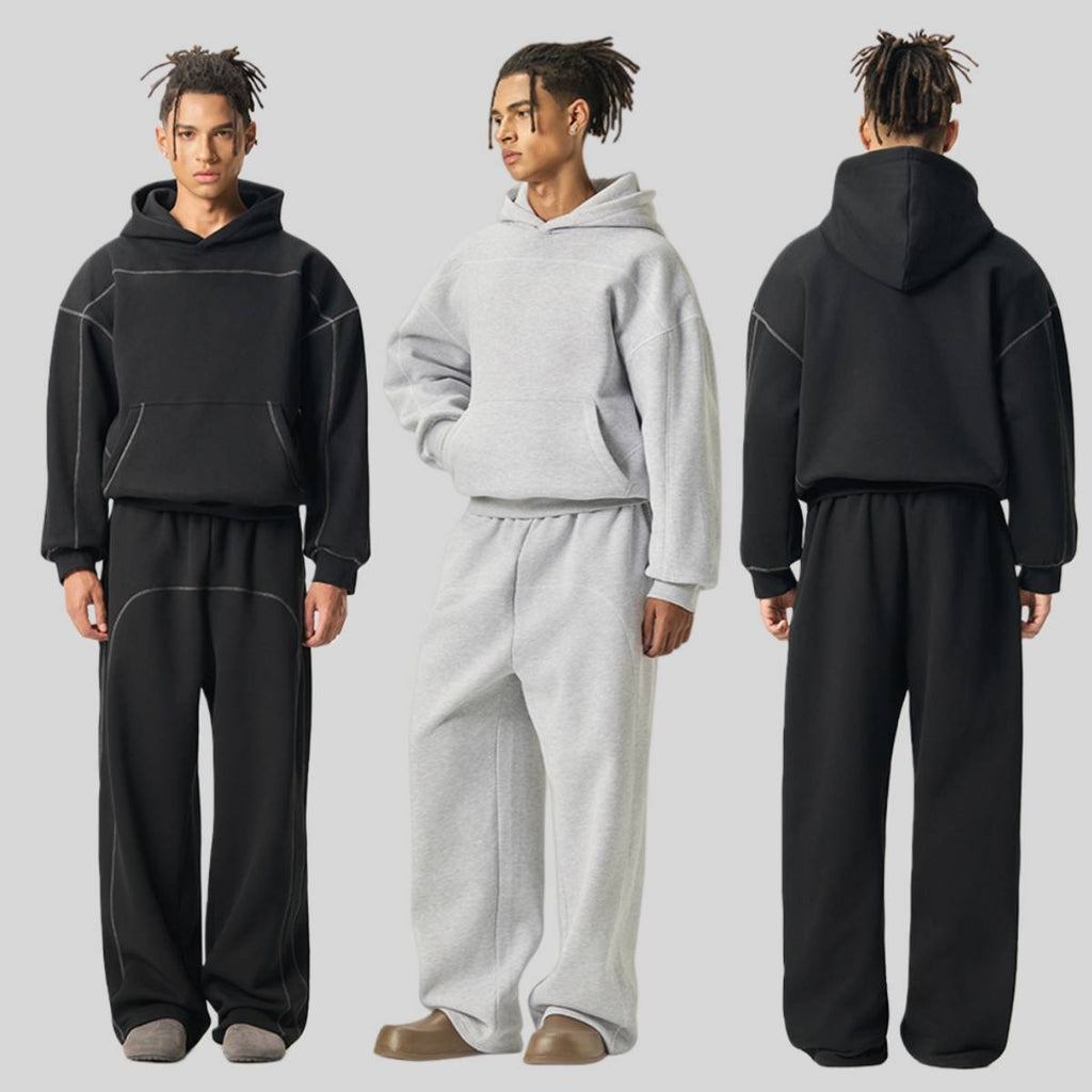Mens Oversized 36.8%cotton 57.4%polyester 5.8%other fibers hoodie Set L915-M8315-K7315 print logo 1