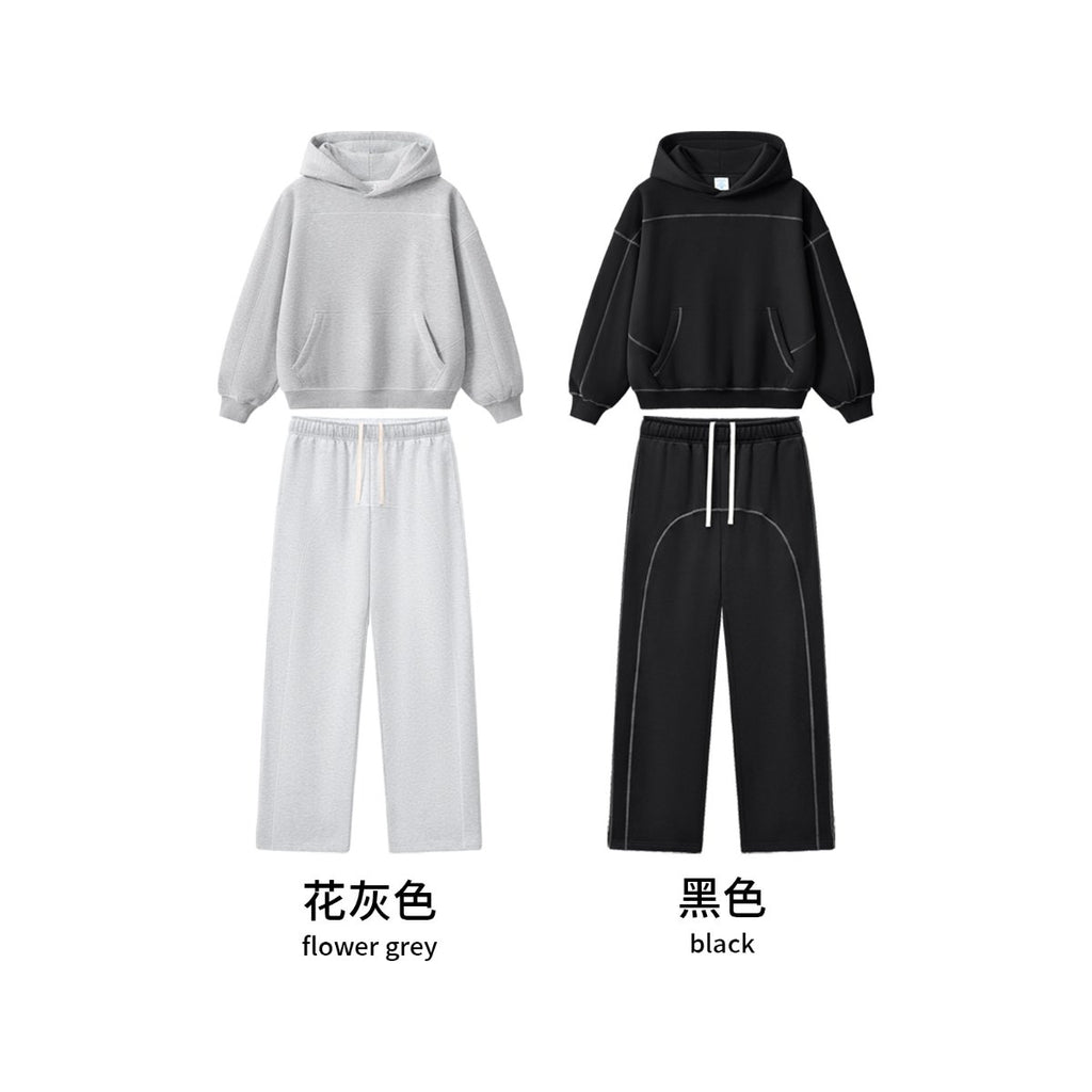 Mens Oversized 36.8%cotton 57.4%polyester 5.8%other fibers zip hoodie Set L915-M8315-K7315 print logo 53