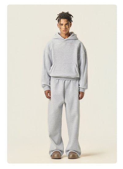 Mens Oversized 36.8%cotton 57.4%polyester 5.8%other fibers zip hoodie Sweatpants Set L915-M8315-K7315 - hoodie