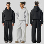 Mens Oversized 36.8%cotton 57.4%polyester 5.8%other fibers zip hoodie Sweatpants Set L915-M8315-K7315 - hoodie print logo 29