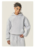 Mens Oversized 36.8%cotton 57.4%polyester 5.8%other fibers zip hoodie Sweatpants Set L915-M8315-K7315 - hoodie print logo 4