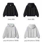 Mens Oversized 36.8%cotton 57.4%polyester 5.8%other fibers zip hoodie Sweatpants Set L915-M8315-K7315 - hoodie print logo 16