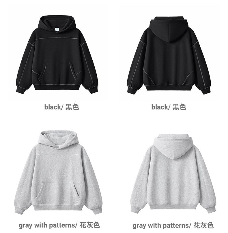 Mens Oversized 36.8%cotton 57.4%polyester 5.8%other fibers zip hoodie Sweatpants Set L915-M8315-K7315 - hoodie print logo 16