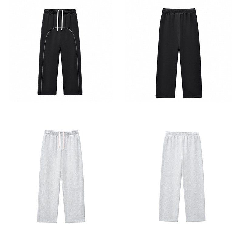 Mens Oversized 36.8%cotton 57.4%polyester 5.8%other fibers zip hoodie Sweatpants Set L915-M8315-K7315 - sweatpant print logo 6