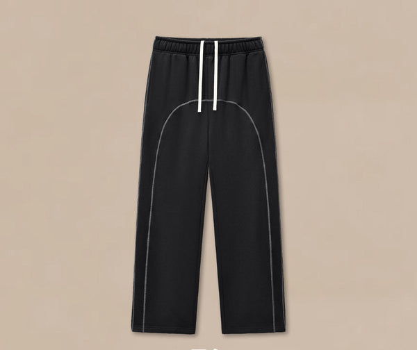 Mens Oversized 36.8%cotton 57.4%polyester 5.8%other fibers zip hoodie Sweatpants Set L915-M8315-K7315 - sweatpant print logo 1