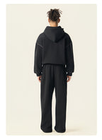 Mens Oversized 36.8%cotton 57.4%polyester 5.8%other fibers zip hoodie Sweatpants Set L915-M8315-K7315