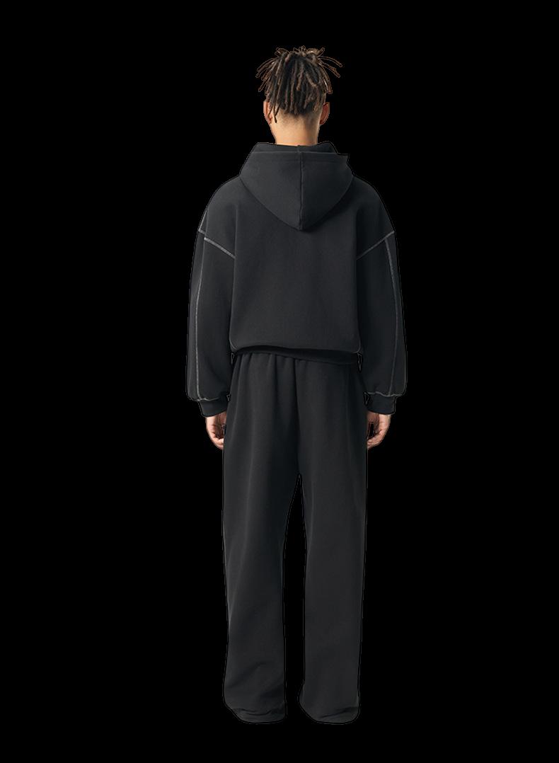 Mens Oversized zip hoodie Sweatpants Set - Honfitwear