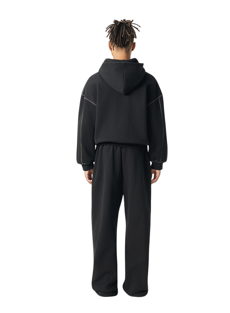 Mens Oversized 36.8%cotton 57.4%polyester 5.8%other fibers zip hoodie Sweatpants Set L915-M8315-K7315