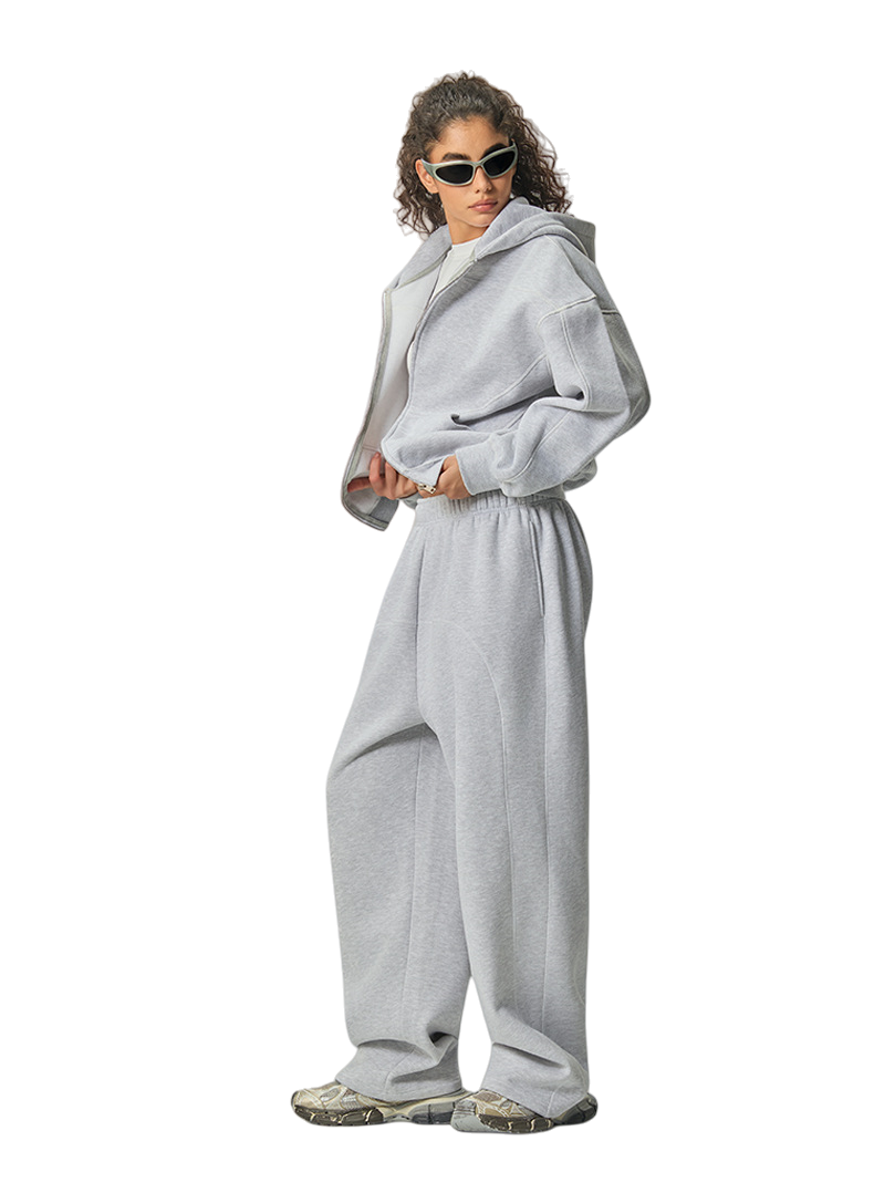 Mens Oversized 36.8%cotton 57.4%polyester 5.8%other fibers zip hoodie Sweatpants Set L915-M8315-K7315