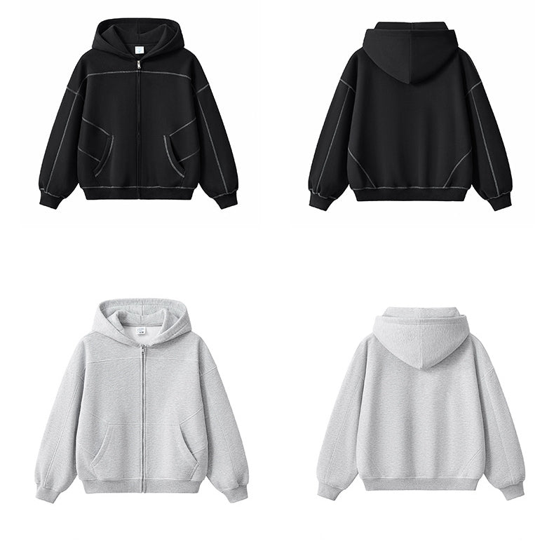 Mens Oversized 36.8%cotton 57.4%polyester 5.8%other fibers zip hoodie Sweatpants Set L915-M8315-K7315