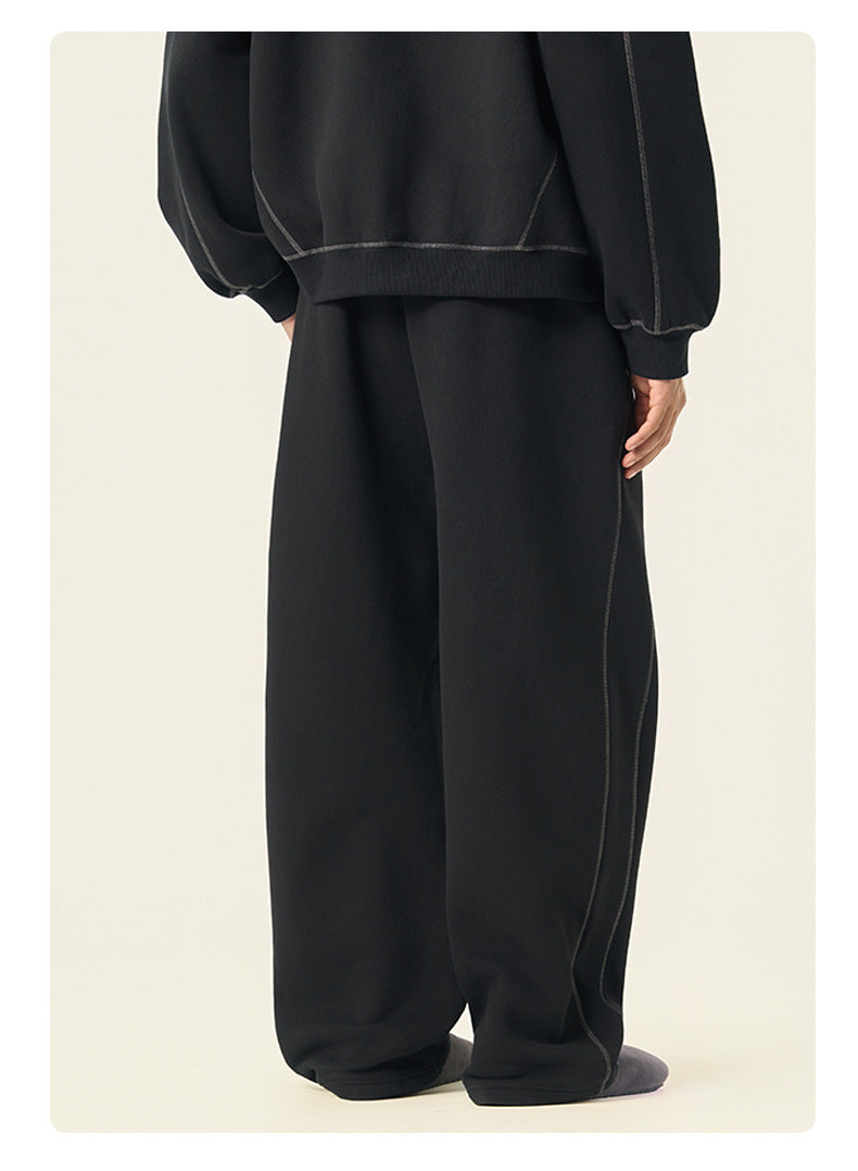 Mens Oversized 36.8%cotton 57.4%polyester 5.8%other fibers zip hoodie Sweatpants Set L915-M8315-K7315
