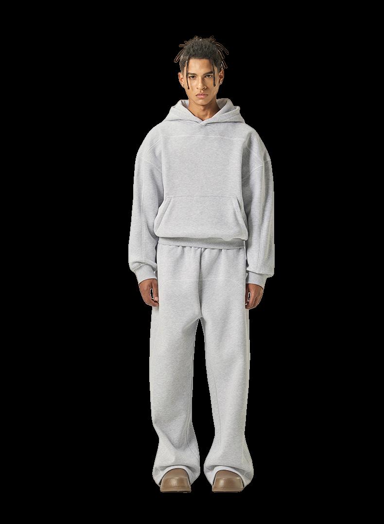 Mens Oversized zip hoodie Sweatpants Set - Honfitwear