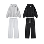 Mens Oversized 36.8%cotton 57.4%polyester 5.8%other fibers zip hoodie Sweatpants Set L915-M8315-K7315