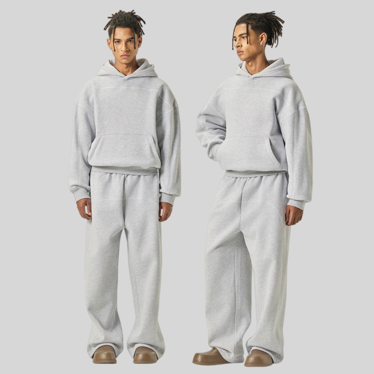 Mens Oversized 36.8%cotton 57.4%polyester 5.8%other fibers zip hoodie Sweatpants Set L915-M8315-K7315