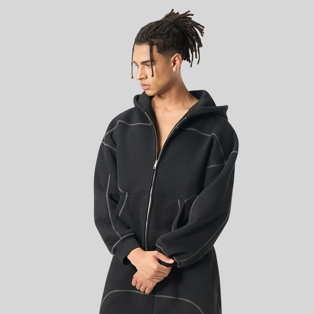Mens Oversized 36.8%cotton 57.4%polyester 5.8%other fibers zip hoodie Sweatpants Set L915-M8315-K7315