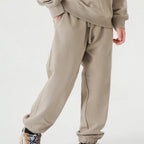 Children Casual Joggers 100% cotton Kids Pants LL-BK16 print logo 2