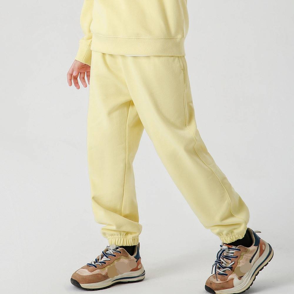 Children Casual Joggers 100% cotton Kids Pants LL-BK16 print logo 15