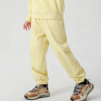 Children Casual Joggers 100% cotton Kids Pants LL-BK16 print logo 15