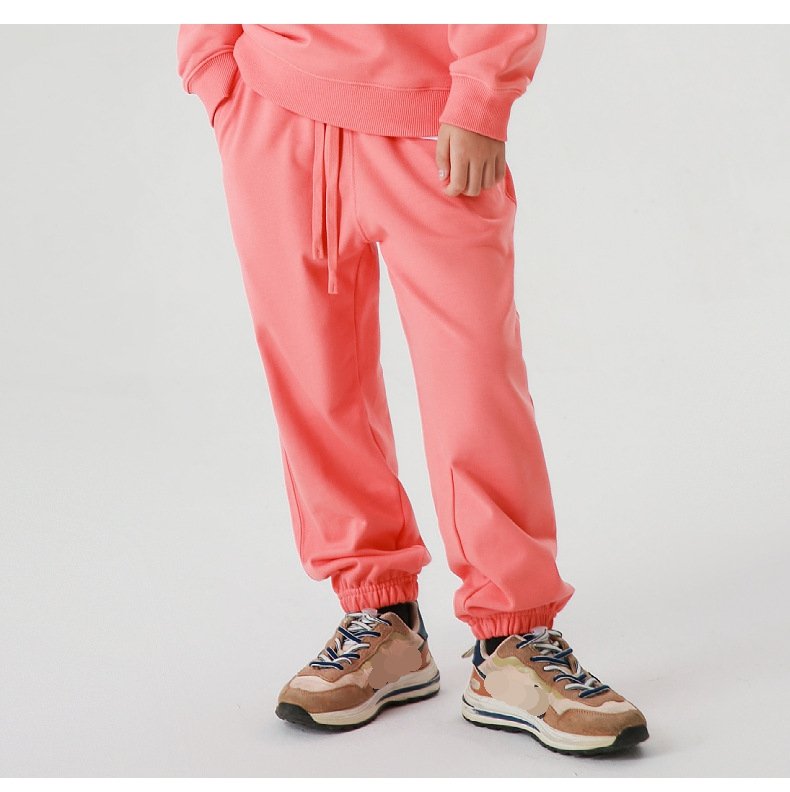 Children Casual Joggers 100% cotton Kids Pants LL-BK16 print logo 33