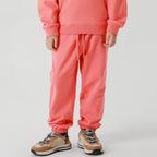Children Casual Joggers 100% cotton Kids Pants LL-BK16 print logo 16